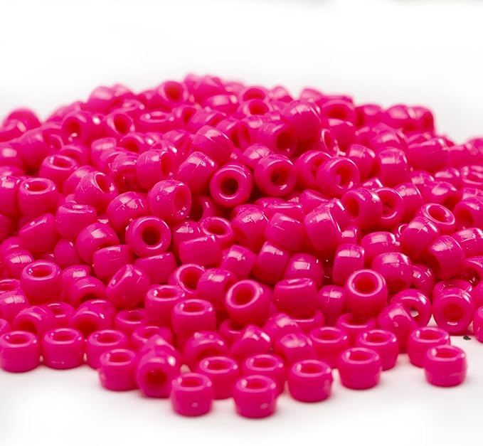 Gxueshan 1000 Pcs Acrylic Rose Red Pony Beads 6x9mm Bulk - Image 4