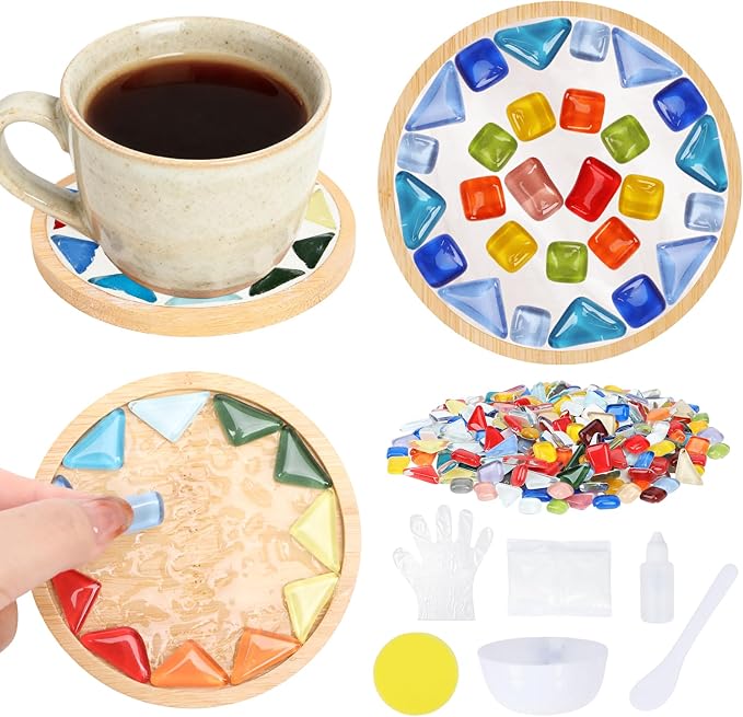 SAYAYA 4 Sets DIY Glass Mosaic Tiles by SAYAYA