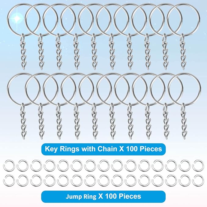 Paxcoo 100Pcs Split Key Chain Rings - Image 2