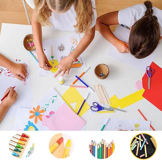 Sketch Drawing Paper 12 * 17in & 8.5 * 11in Art Craft Paper for Kids, School Easel Arts Supplies, White Coloring Doodle Paper 200 Sheets