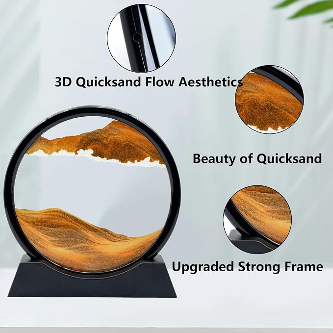 Moving Sand Art Liquid Motion, 3D Deep Sea Sandscape Color Quicksand Decor - Image 4