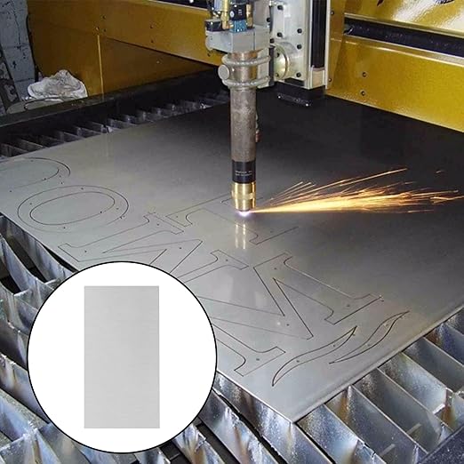 2Pack 6061 T651 Aluminum Sheet Metal 6 x 12 x 1/32(0.0315”) Inch Flat Plain Aluminum Plate Covered with Protective Film, Heat Treatable Rectangle 0.8mm Aluminum Metal Plate for Crafting, Industrial