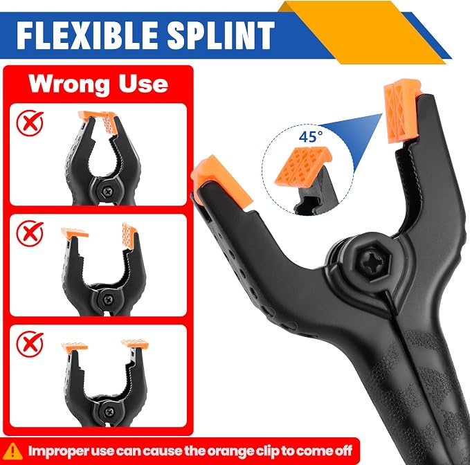 24 Pack 3.5 inch Plastic Spring Clamps, Backdrop Clips, Plastic Clamps - Image 4