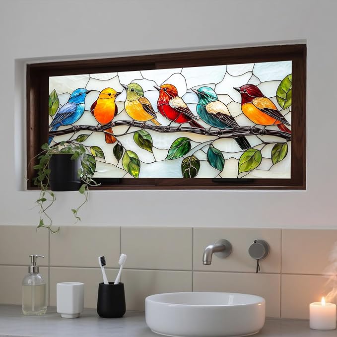 IVN Privacy Window Film 39.3x17.7 Inch Static Windows Cling | Decorative Window - Image 7