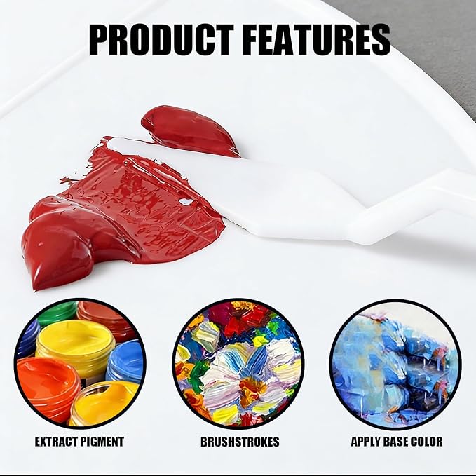 30-Piece Palette Knives, Flexible Art Tool, Stenciling Knife - Image 3
