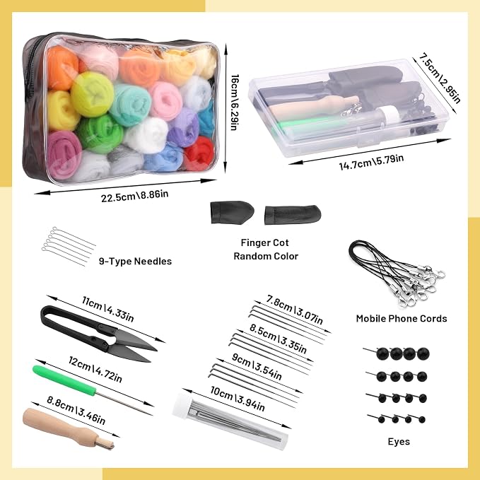 SOCNITC 45 Colors Needle Felting Kits - Image 2
