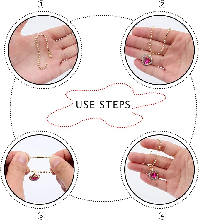 Lemonkey 100Pcs Ball Beads Chain Bulk - Image 3