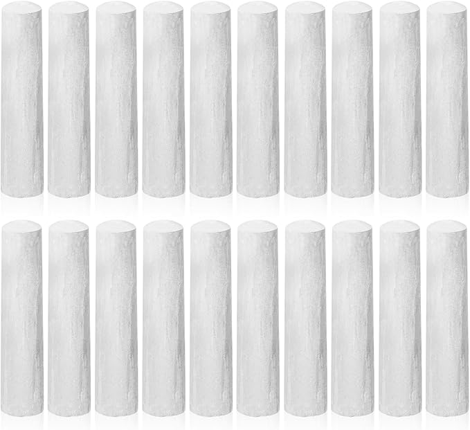 20 Pcs Sidewalk Chalks for Kids Non Toxic Jumbo Chalk for Party Gift Outdoor Art Classroom Play Painting (White)