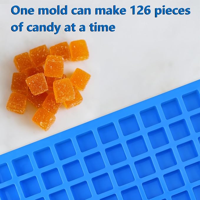 Sakolla 2 Pack Square Silicone Candy Molds, Nonstick 126 Cavity Mini Silicone - Image 5