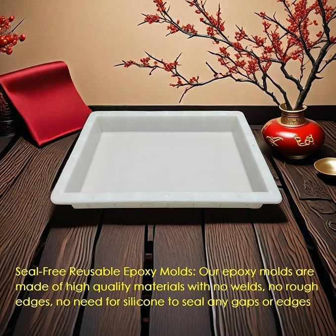 2Pcs Large Epoxy Mold with Clamping System 19.5x11x3 inch 15.8x9x3 inch - Image 5