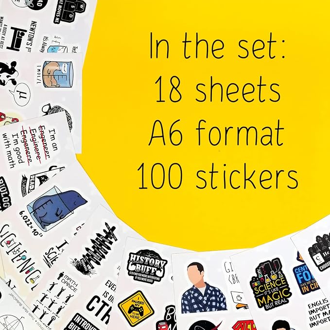 BulbaCraft 100Pcs Nerd Stickers, Cool Nerd Gifts - Image 2