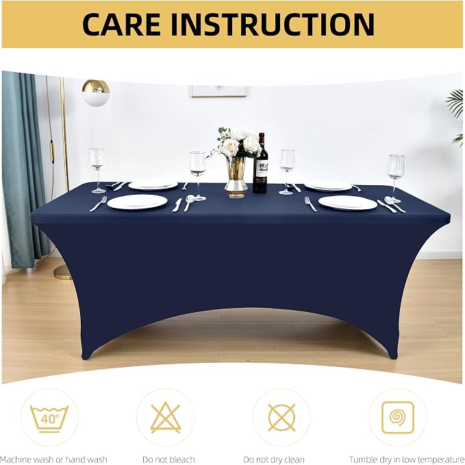 2-Pack 6ft Spandex Table Covers - Image 6