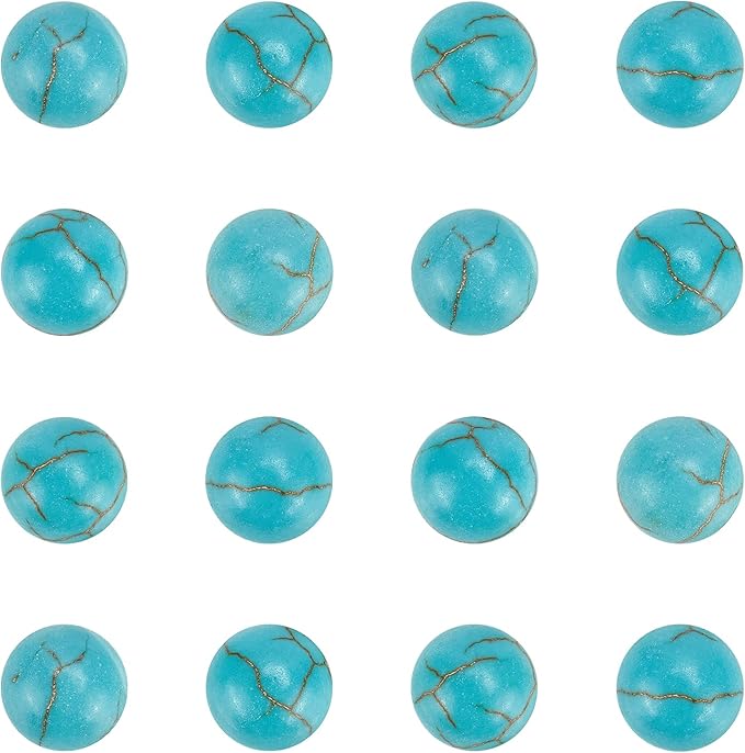arricraft 100PCS Natural Stone Beads 6mm Turquoise Round Gemstone Loose Beads by ARRICRAFT