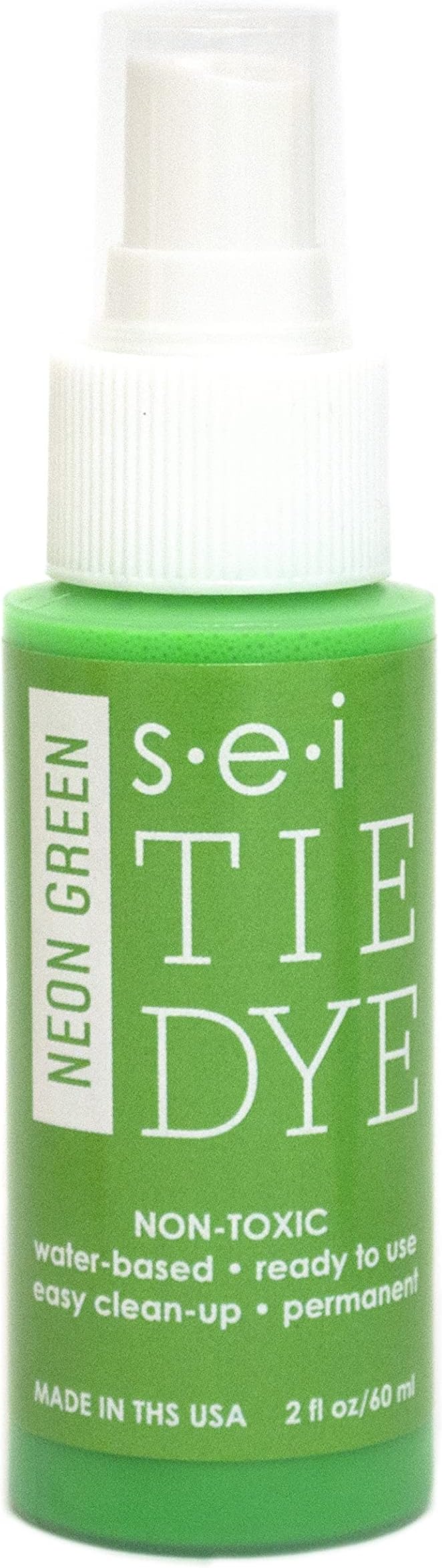 S.E.I. Neon Green Tie Dye Spray Bottle: 2oz. Non Toxic Fabric Dye Spray by SEI