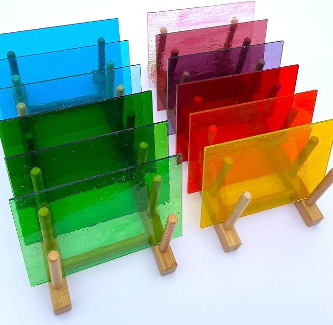 LITMIND 12 Sheets Transparent Stained Glass Pack – 6 x 4 Inch Assorted Colors - Image 8