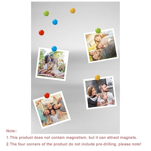 2Pcs 430 Stainless Steel Sheet Metal 8" x 12" x 1/32" Inch Metal Plates for Magnetic Mount Board Wall 20GA(0.80MM) 430 Stainless Steel Shim Stock Plates Metal Sheets for Crafting, Kitchen, Office