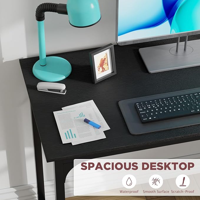 PayLessHere | 39 Inch Computer Desk | Black | Office Desk - Image 4