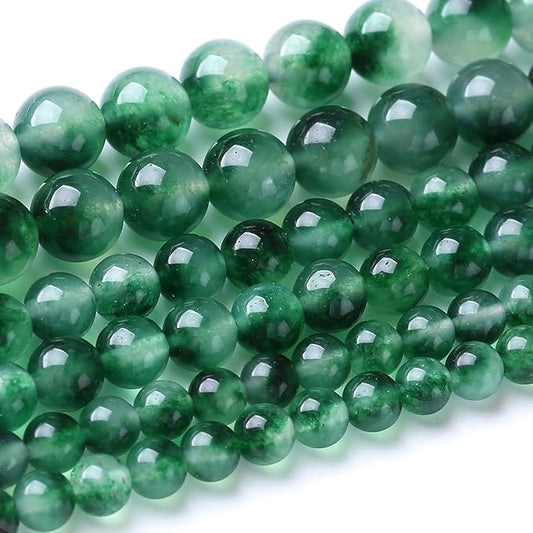 36PCS 10MM Aquatic Agate Stone Beads Energy Healing Beads for DIY Jewelry Bracelet Necklace Making for Jewelry Making 15Inch