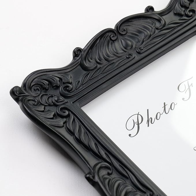 Cuspin Black Picture Frame 8x10 Gothic Frames, Vintage Handcrafted Resin Frame - Image 7