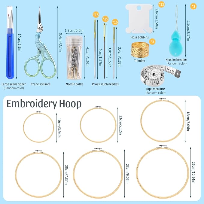 ZXIIXZ 72 Pcs Cross Stitch Supplies, Embroidery Kit - Image 2