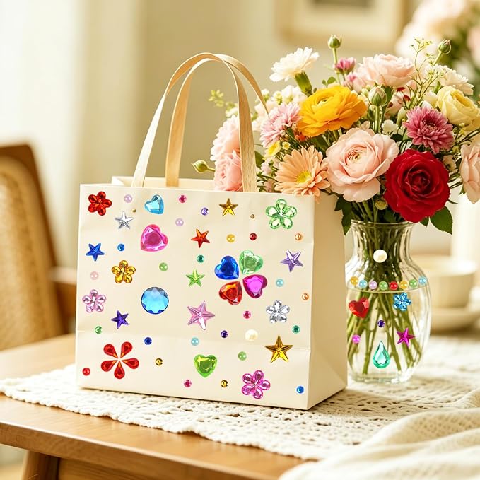 6100 PCS Gem Stickers, Self-Adhesive Rhinestone Stickers, 20 Sheets Colorful - Image 7