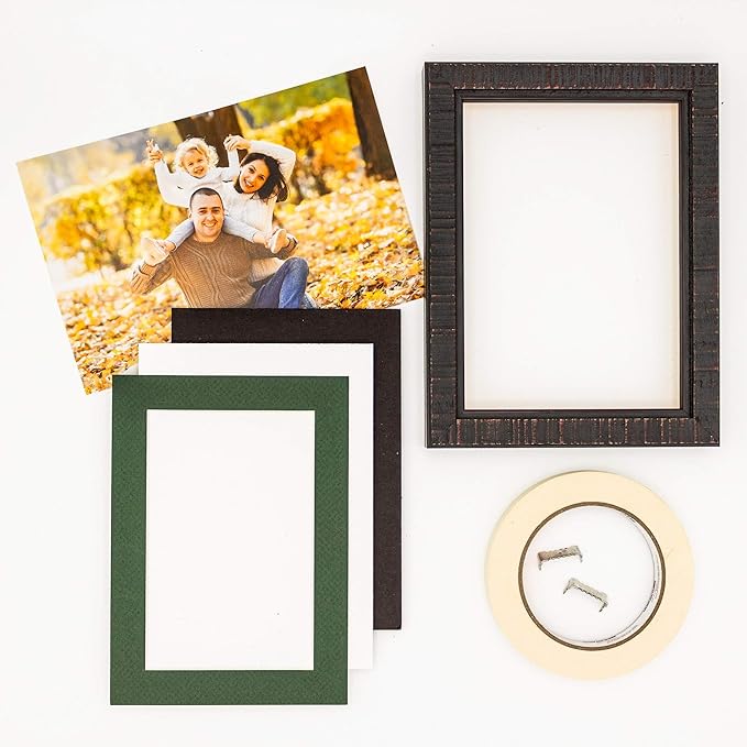 11x14 Mat for 8.5x11 Photo - Precut Hunter Green Picture Matboard for Frames 11 x 14 Inches - Bevel Cut to Display Art 8.5 x 11 Inches - Acid Free Pack of 25 MATS with Backing Boards & Clear Bags
