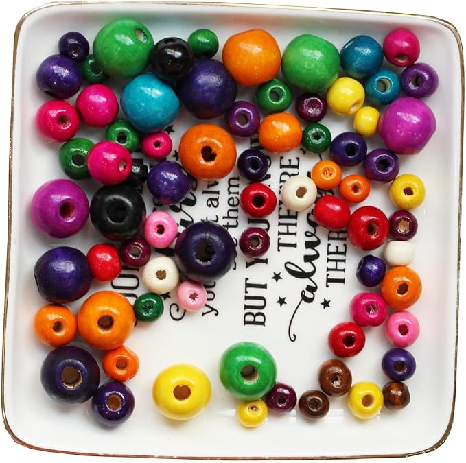 BetterJonny 800 Pcs Colorful Wooden Beads - Image 6
