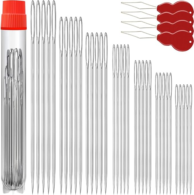 70 Pack Premium Large Eye Needles by JollMono