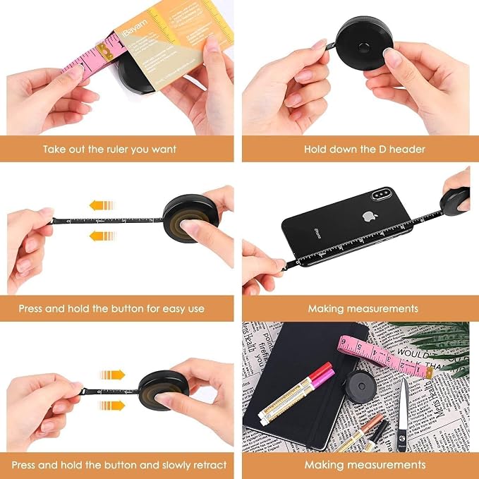iBayam 2 Pack Tape Measure Measuring Tape - Image 4