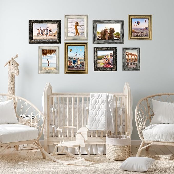 TKYG 10x14 Picture Frame set of 2-14x10 Vintage Frames - Image 6