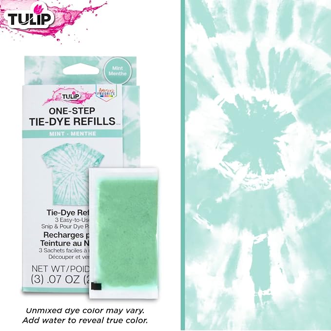 Tulip One-Step Tie-Dye Kit, 3 Fabric Dye Refill Packs - Image 4