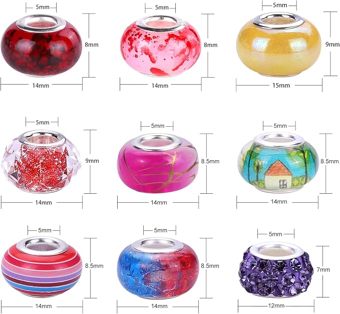 European Large Hole Spacer Charm Beads - Image 4