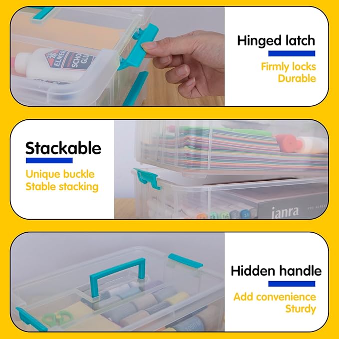 TERGOO 2 Layer Plastic Storage Containers - Image 4