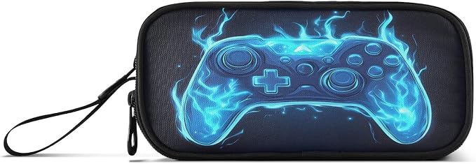 Joystick Gamepad Blue Flame Pencil Case Box Boys Girls Large Pencil Pouch - Image 8