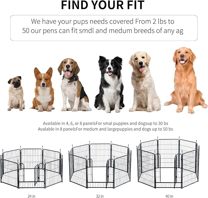 Dog Playpen Portable Outdoor Dog Fence, Dog Playpen - Image 2