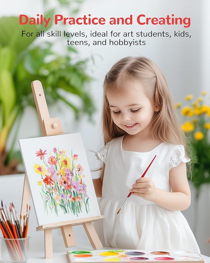 24 Pack, 8x10 Inch Painting Canvas Panels White Blank Canvas Boards 100% Cotton Art Supplies for Acrylics Oil Watercolor Tempera Paints