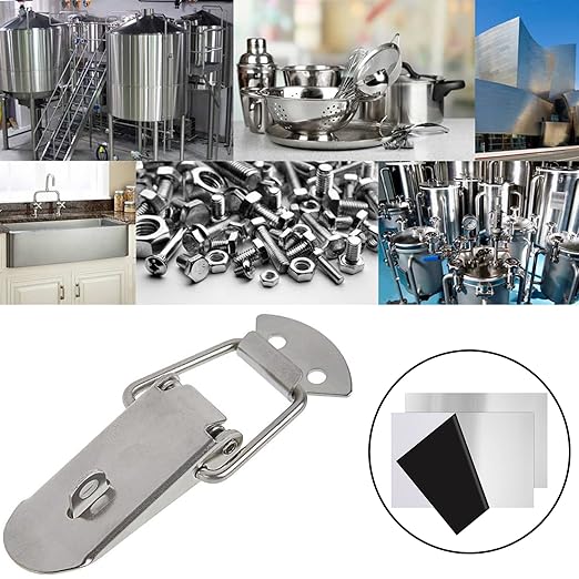 2Pcs 304 Stainless Steel Sheets Metal 8" x 12" x 1/64" (0.50MM) Inch 304 Stainless Steel Plates 24 Gauge Stainless Steel Shim Stock Plates Metal Sheets for Crafting, Stovetop, Snow Frosted Surface