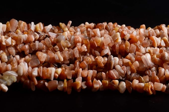 Natural Chip Stone Beads Sunstone 5-8mm About 400 Pieces Irregular Gemstones - Image 4