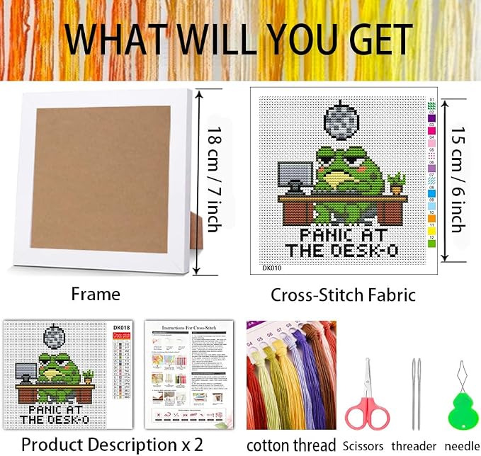 Tiwabb Frog Stamped Cross Stitch Kits - Image 2