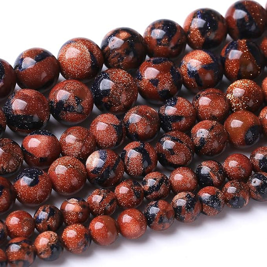 32PCS 12MM Sandstone Beads Energy Healing Beads for DIY Jewelry Bracelet Necklace Making for Jewelry Making 15Inch
