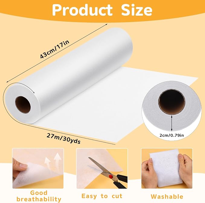 UzecPk Medium Weight 17" X 30yd Fusible Interfacing - Image 2