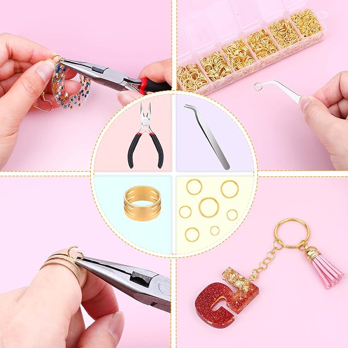 Paxcoo Gold Jump Rings for Jewelry Making - Image 3