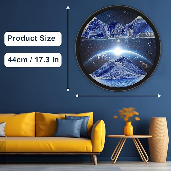 Mtadmai 17.3" Moving Sand Art, 3D Sand Art Pictures Deep Sea Sandscape Living - Image 2