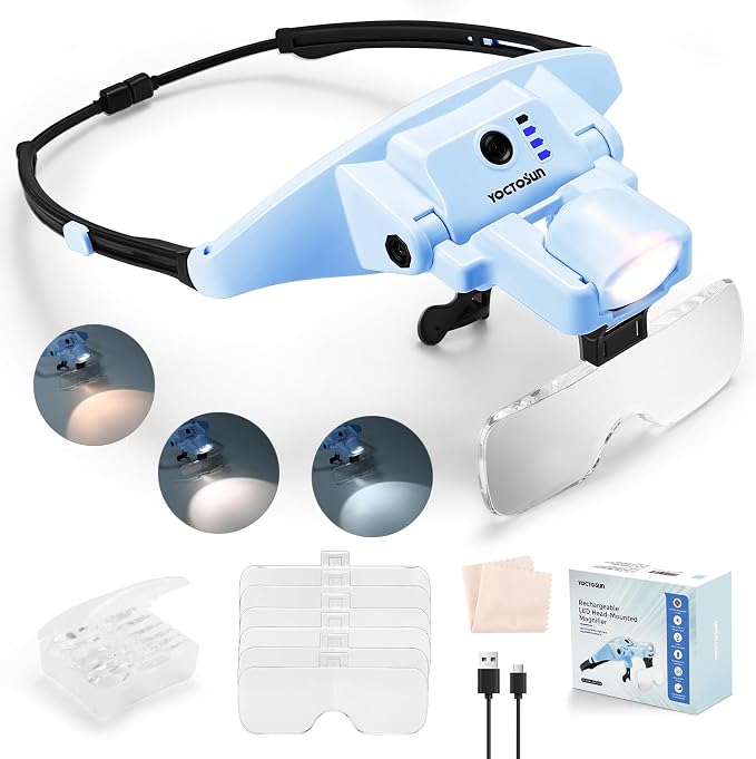 YOCTOSUN Rechargeable Headband Magnifier by YOCTOSUN