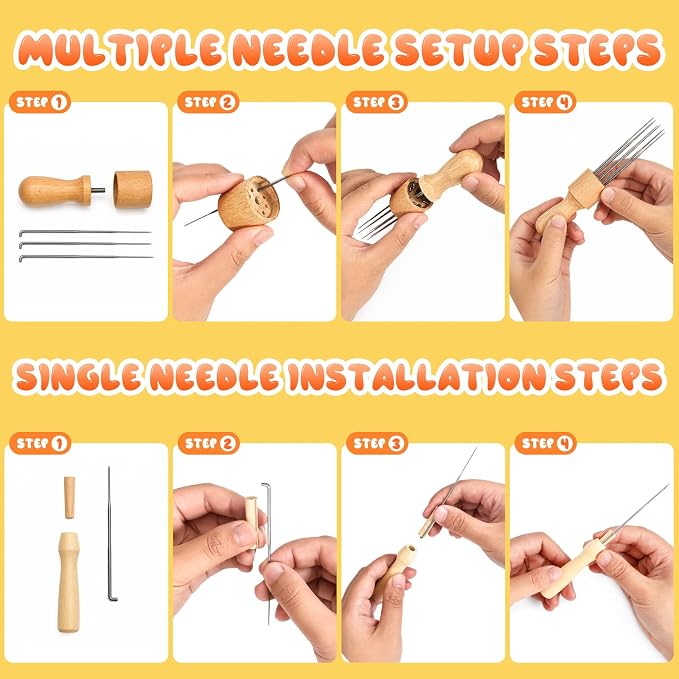 LUDOTEK 75-Piece Complete Needle Felting Tool Set - Image 2