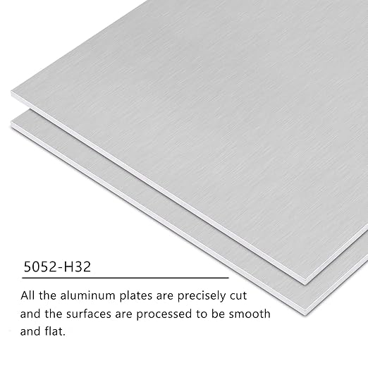 2Pack 5052 H32 Thin Aluminum Sheet Metal 12 x 12 x 0.012 (12Mil) Aluminum Plate Covered with Protective Film, Rectangle Thin Aluminum Metal Plate for Crafting, DIY, Handcraft, Backsplashes, 0.3mm