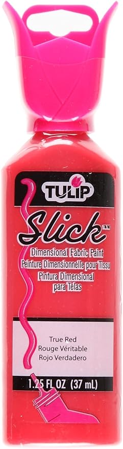 Tulip Dimensional Fabric Paint 1-1/4 Ounces-Slick-True Red by Tulip