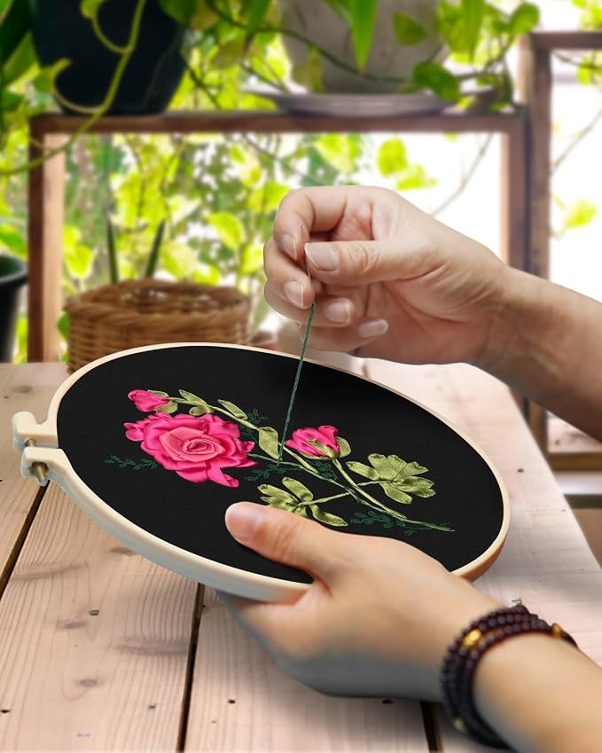 TINDTOP Embroidery Kit for Adult, Ribbon Embroidery Kit for Beginners | for - Image 4
