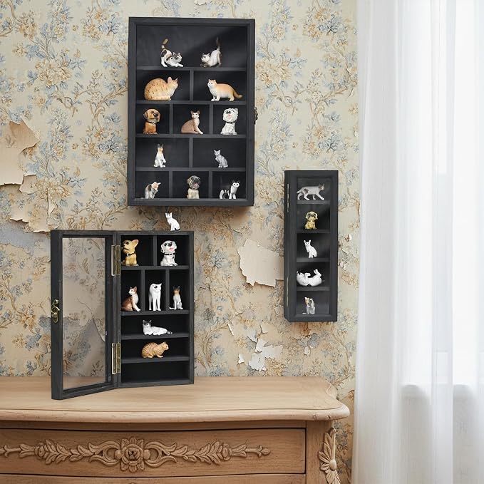 Ikee Design 3 Pcs Set Wall-Mounted Wooden Shadow Cubby Box Display Shelf - Image 7