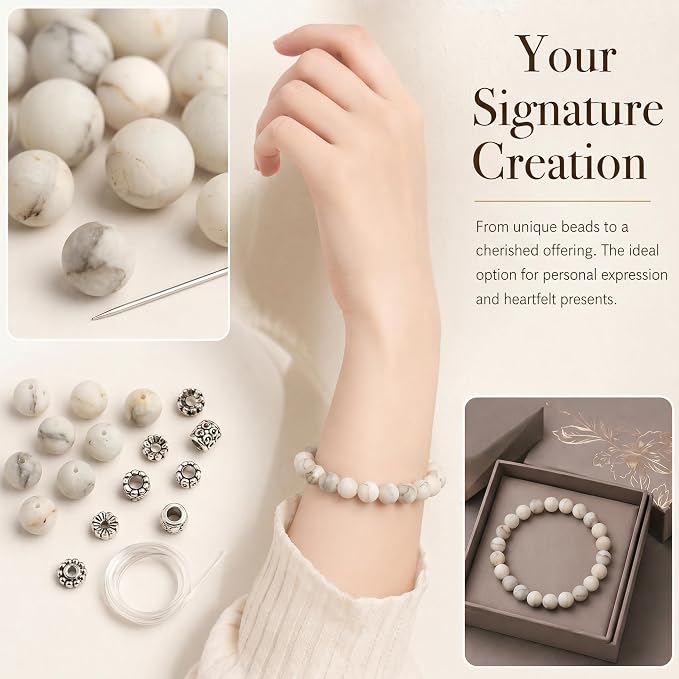 8mm Matte White Quartz Bead, 15-Inch Matte Round Loose Stone Beads - Image 4